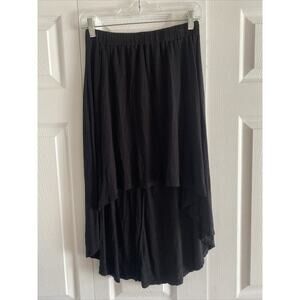 DNA Couture Women's Small Black High Low Pull On Elastic Waist Skirt‎